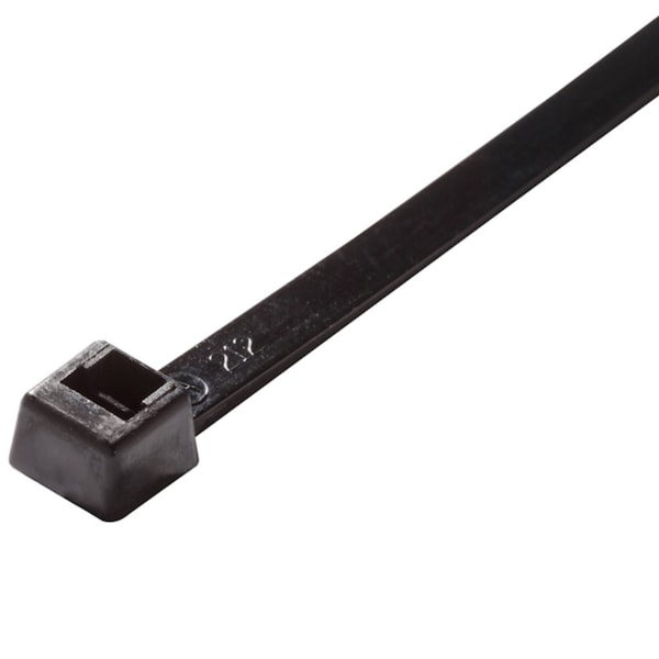 Cable Tie, 11 in L, 3 in Max Bundle Dia., Black, Nylon, 50 lb Strength, 100 PK